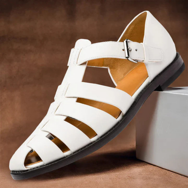 Drune | Herren Bequem Sandalen Schwarz