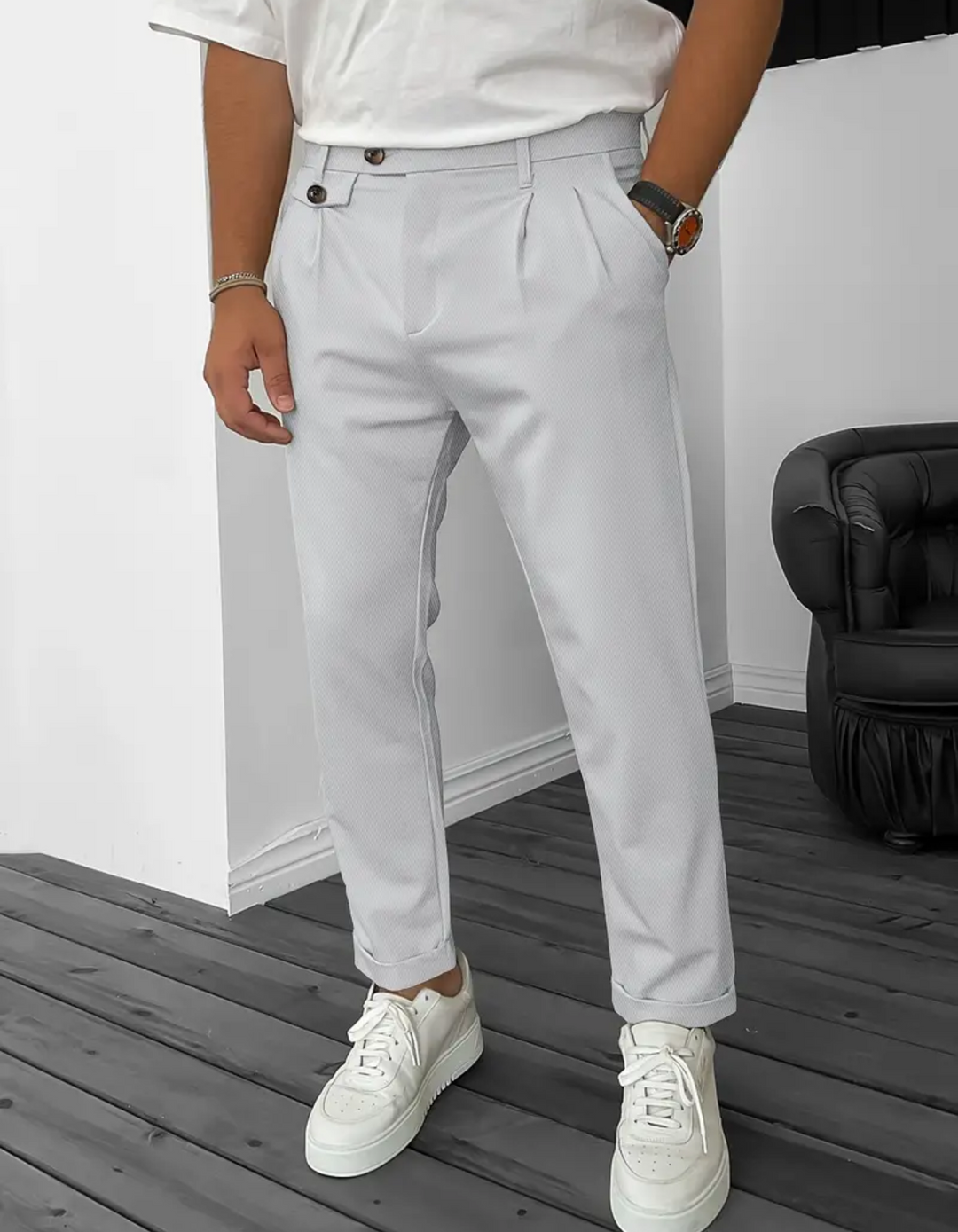 Drune | Herren Bequeme Hose Schwarz