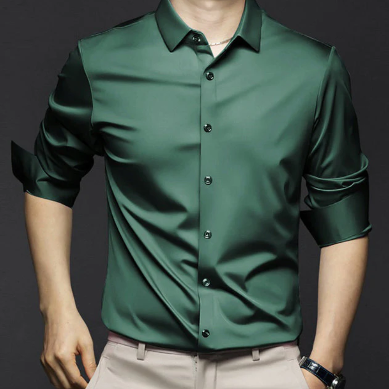 Drune | Herren Weißes Business Hemd Klassisch