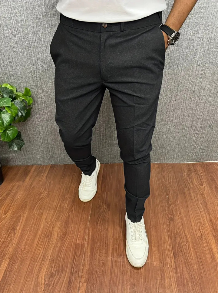 Drune | Herren Weiße Chino Stoffhose Stretch