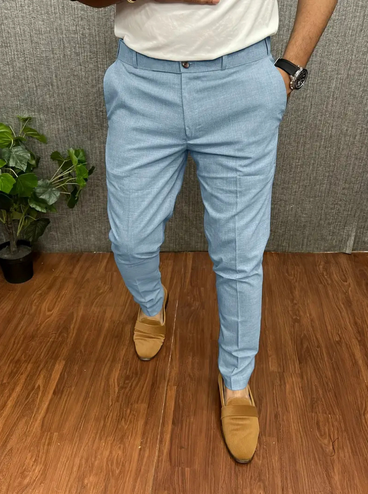 Drune | Herren Weiße Chino Stoffhose Stretch