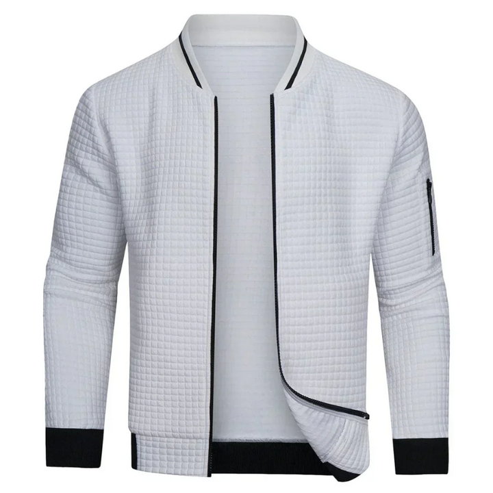 Drune | Herren Grau Strickjacke Mit Reißverschluss