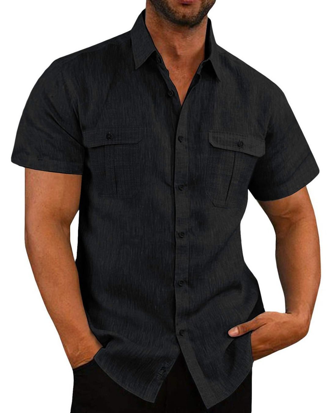 Drune | Herren Kurzarm Hemd Freizeithemd