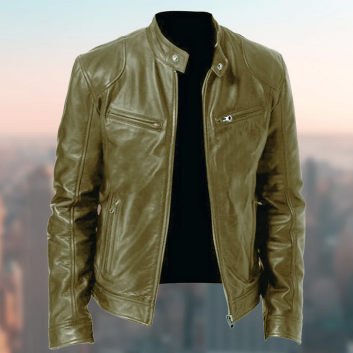 Drune | Herren Motorrad Jacke Schwarz