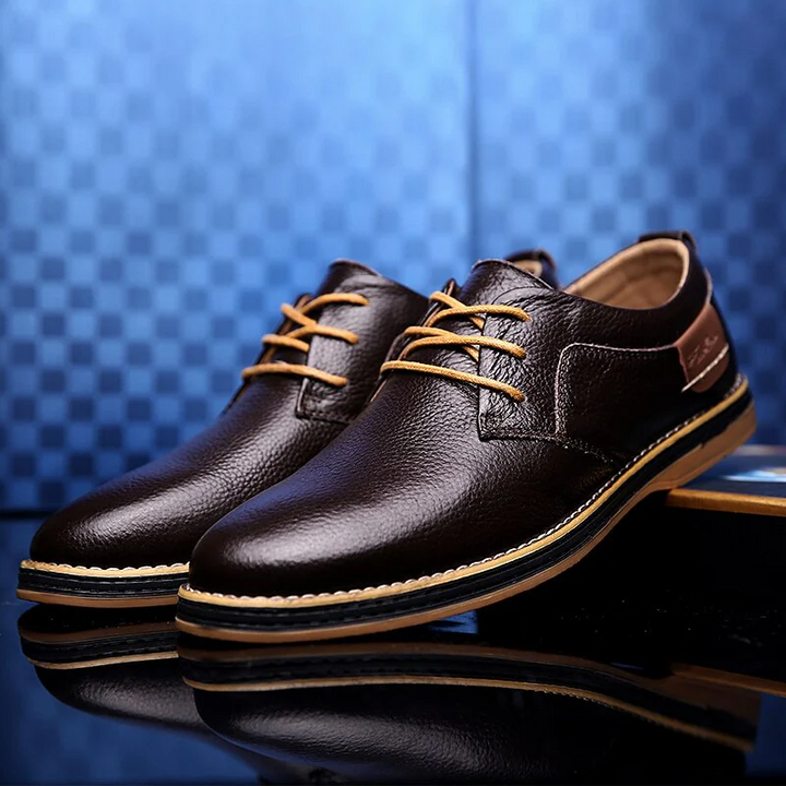 Drune | Herren Schwarze Oxford Lederschuhe