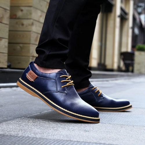 Drune | Herren Schwarze Oxford Lederschuhe