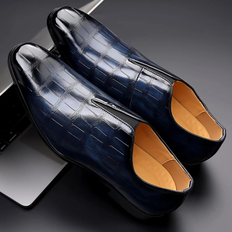 Drune | Herren Schwarze Loafer Lederschuhe