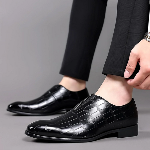 Drune | Herren Schwarze Loafer Lederschuhe