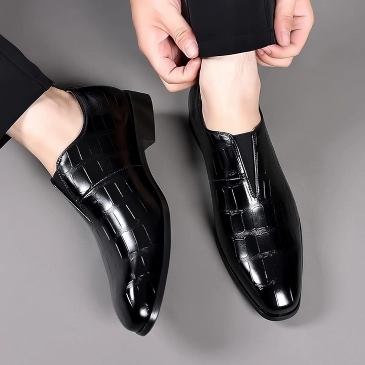 Drune | Herren Schwarze Loafer Lederschuhe