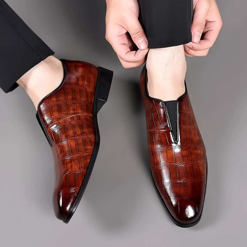 Drune | Herren Schwarze Loafer Lederschuhe