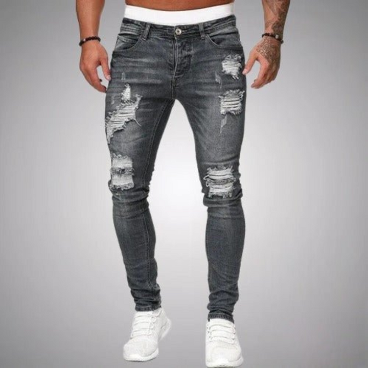 Drune | Herren Slim Fit Jeans Grau