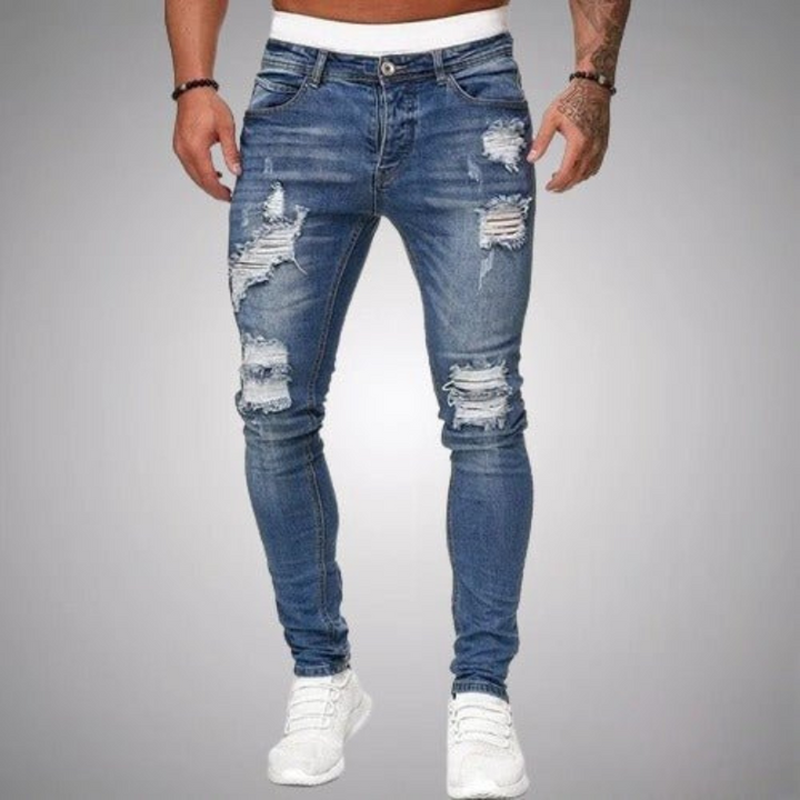 Drune | Herren Slim Fit Jeans Grau