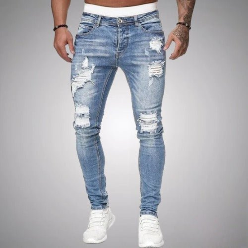 Drune | Herren Slim Fit Jeans Grau