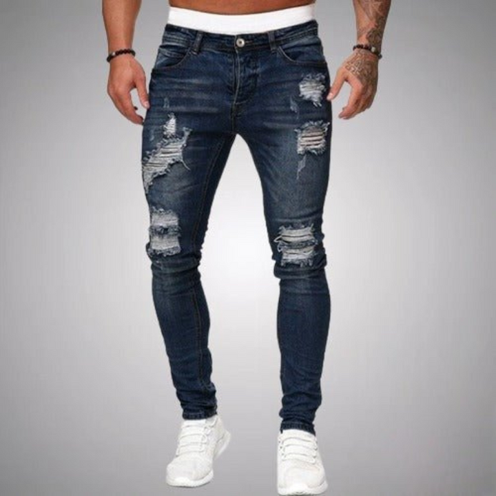 Drune | Herren Slim Fit Jeans Grau