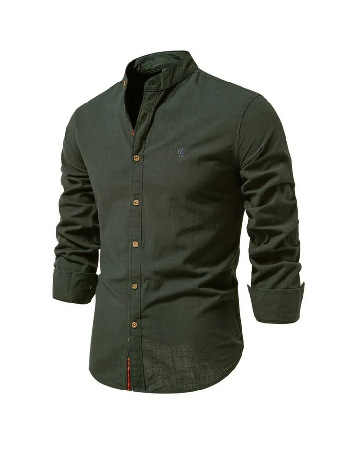 Drune | Herren Slim-fit Hemd Elegant Langarm