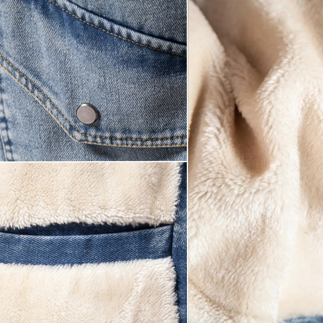 Drune | Herren Jeansjacke warm gefüttert
