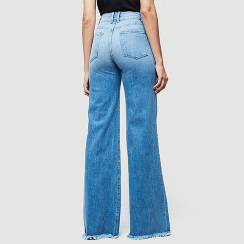 Drune | Hochtaillierte Jeans Mit Weitem Bein