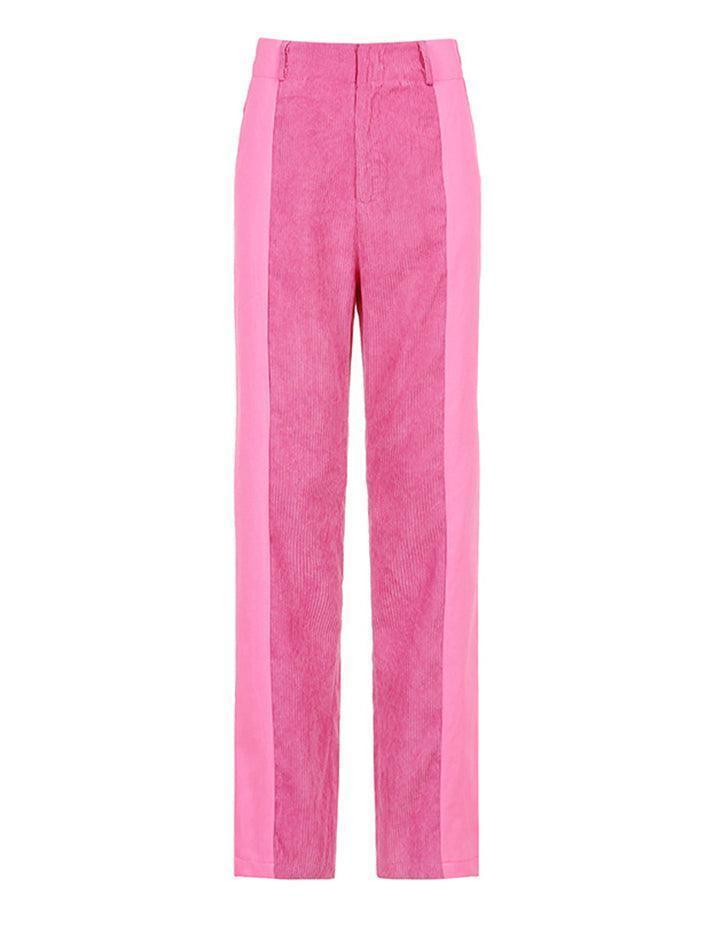 Drune | Hoch Taillierte Y2k Corduroy Weite Hose