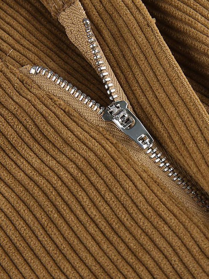 Drune | Hoch Taillierte Y2k Corduroy Weite Hose