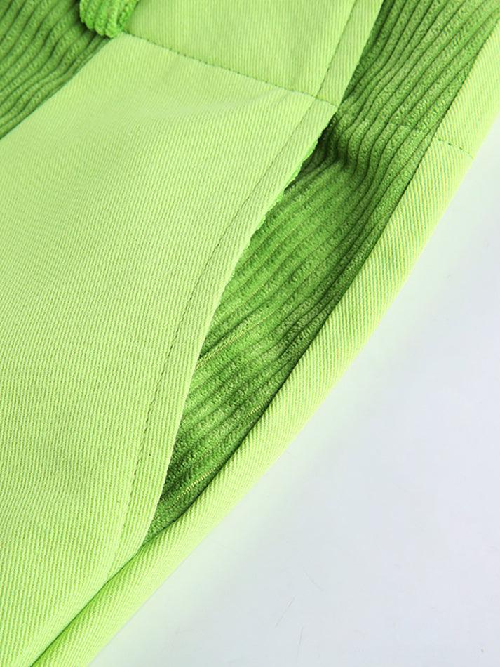 Drune | Hoch Taillierte Y2k Corduroy Weite Hose