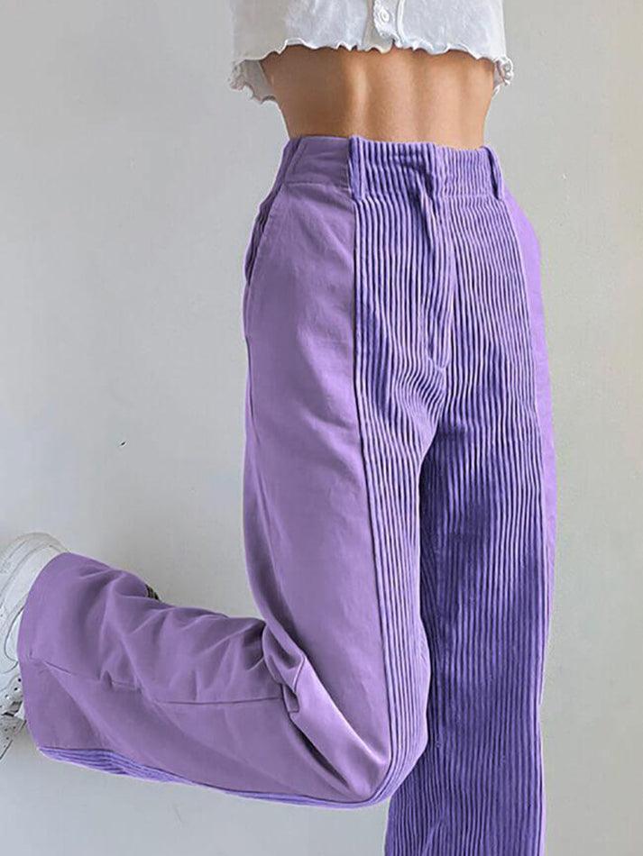 Drune | Hoch Taillierte Y2k Corduroy Weite Hose