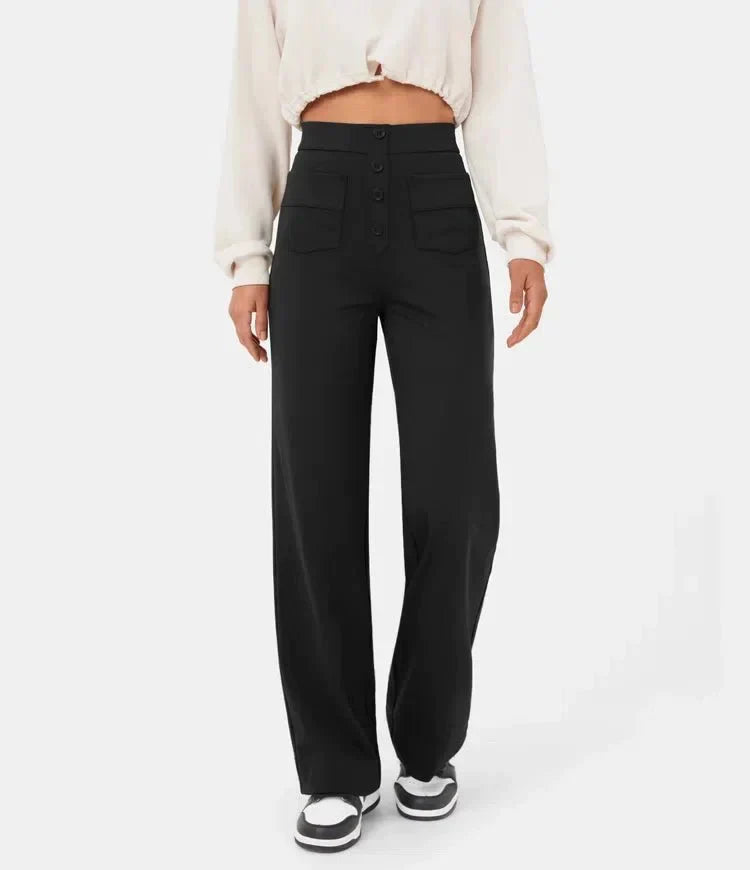 Drune | High-Waisted Elastische Freizeithosen