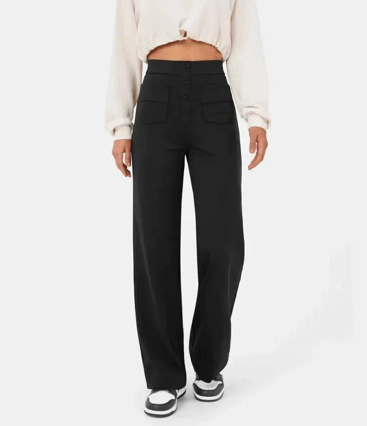 Drune | High-Waisted Elastische Freizeithosen