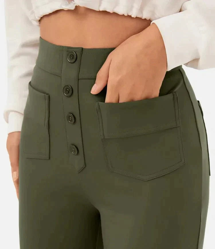 Drune | Entspannte Hose mit hoher Taille und elastischem Bund