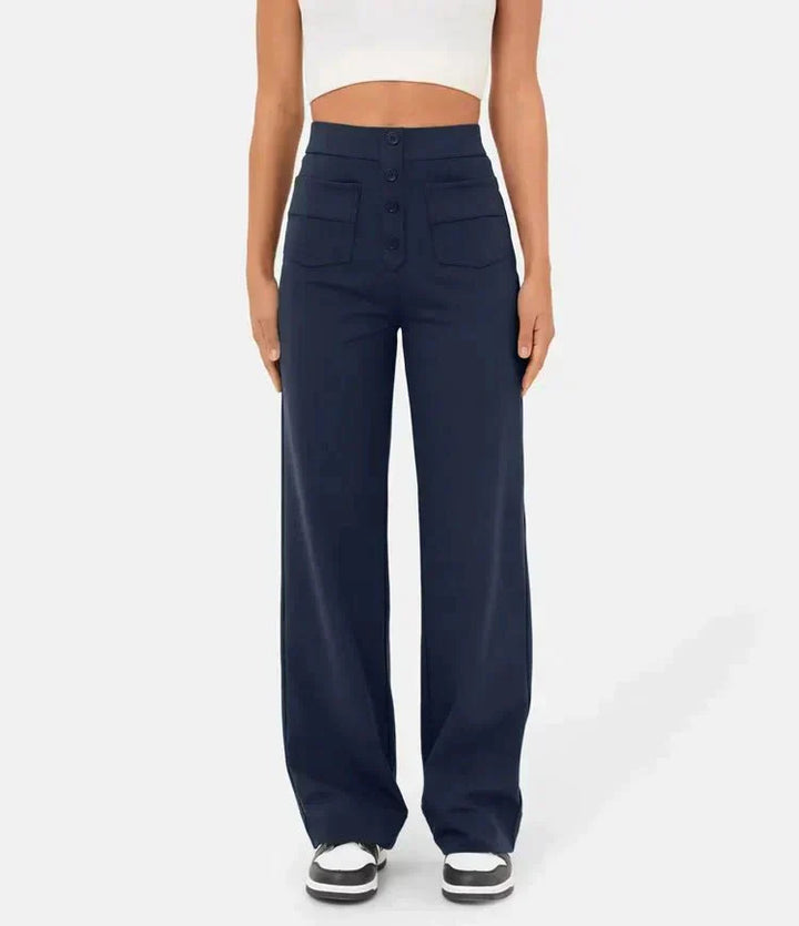 Drune | High-Waisted Elastische Freizeithosen
