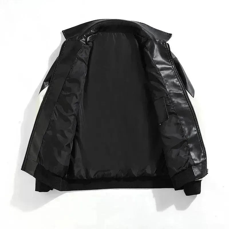 Drune | Hip Hop Herren Kunstleder Bomberjacke