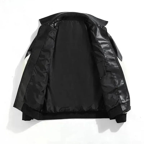 Drune | Hip Hop Herren Kunstleder Bomberjacke