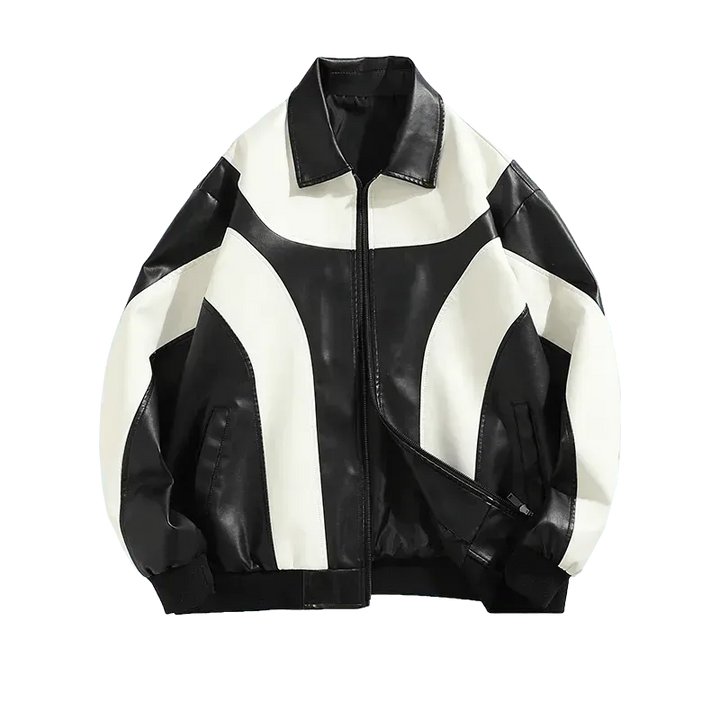 Drune | Hip Hop Herren Kunstleder Bomberjacke