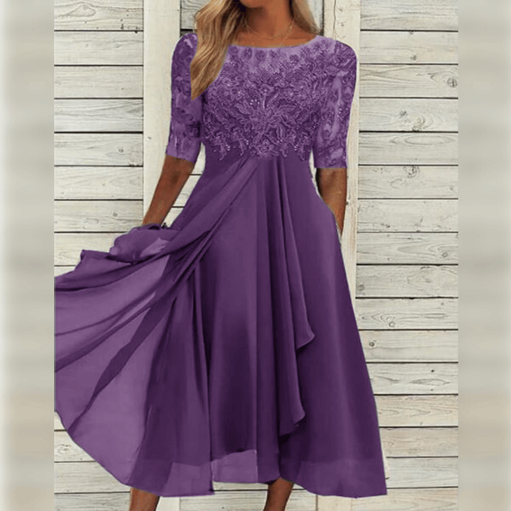 Drune | Hochzeitsgast Kleid Elegante Midi