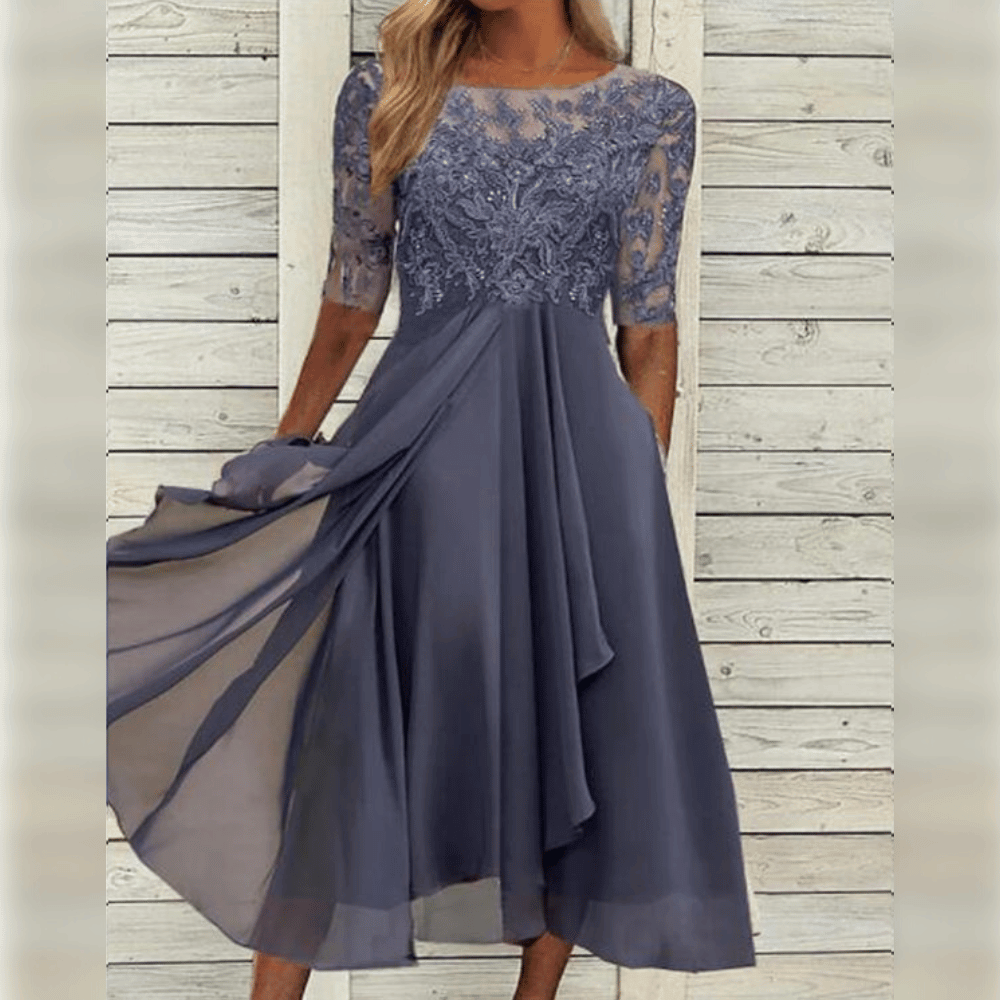 Drune | Hochzeitsgast Kleid Elegante Midi