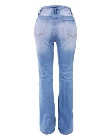 Drune | Flex Knopf Hohe Taille Jeanshose Für Damen
