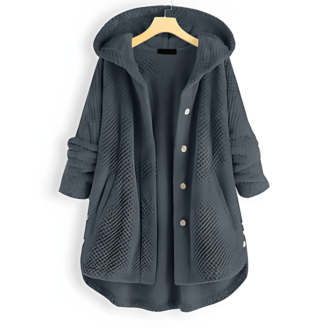 Drune | Fleece Strickjacke mit Kapuze