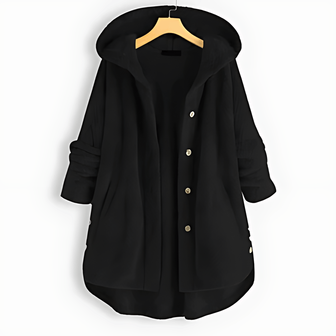 Drune | Fleece Strickjacke mit Kapuze
