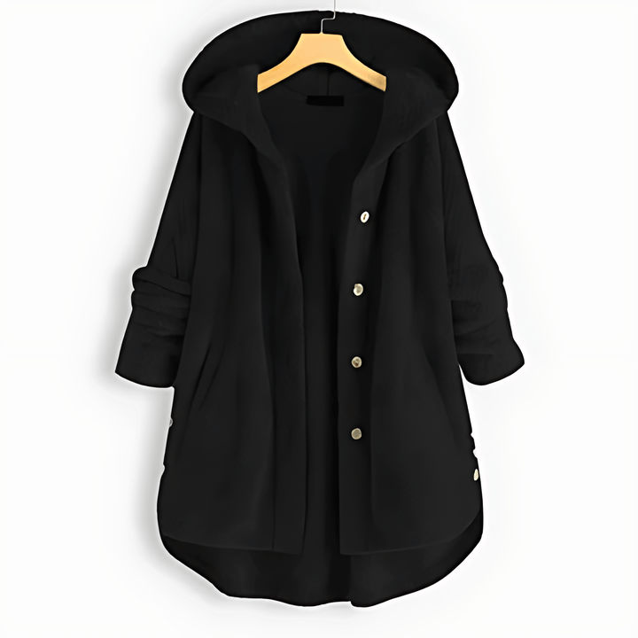 Drune | Fleece Strickjacke mit Kapuze