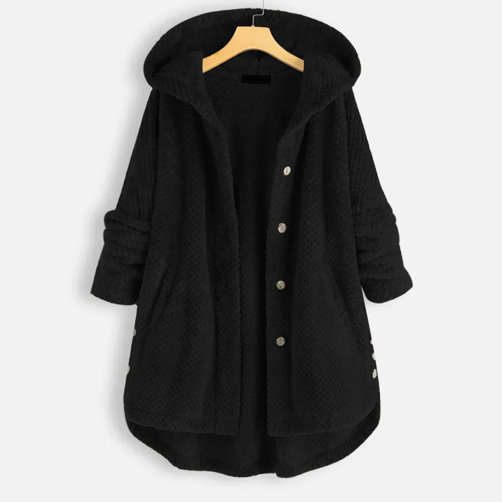 Drune | gepolsterter Kapuzenbutton-Up-Mantel - Plüschwärme - Lässige Passform - Winterliche Freizeit-Layer