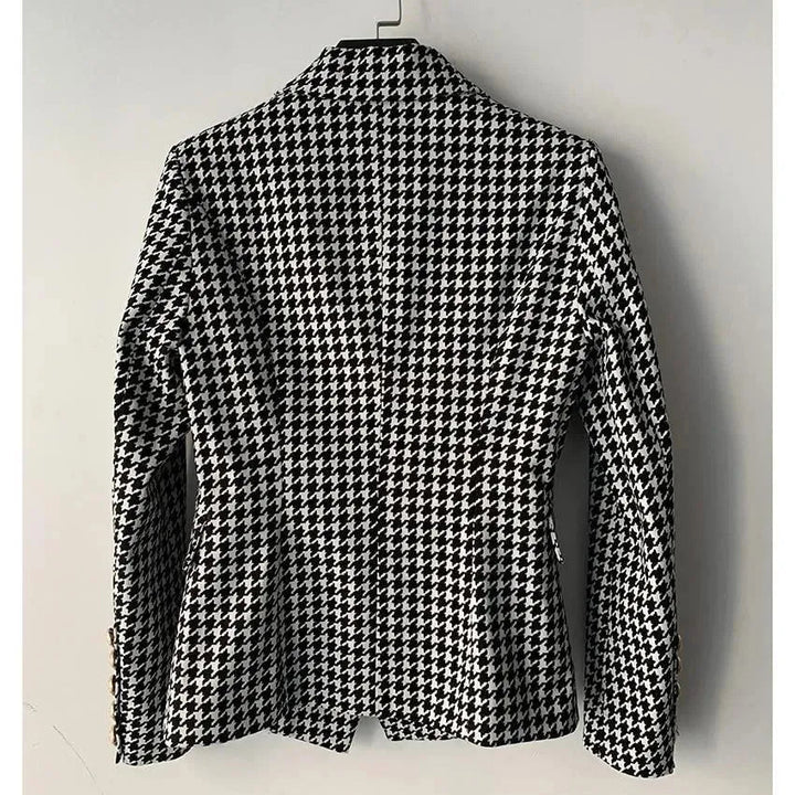 Drune | Hahnentritt Blazer Damen - Lässig - Karierter