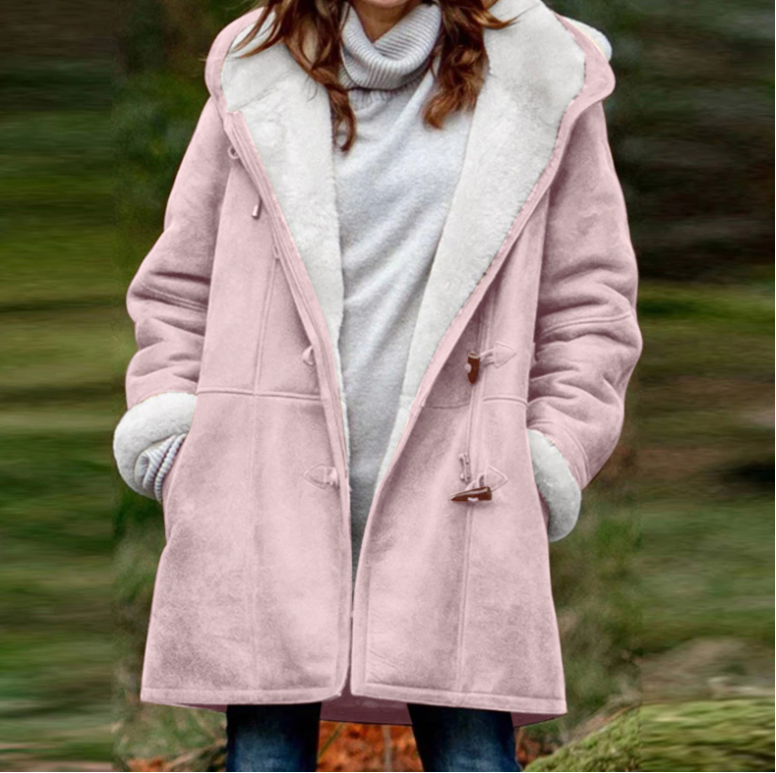 Drune | Wildleder Toggle Duffle Mantel Kapuze Winter Duffle Mantel