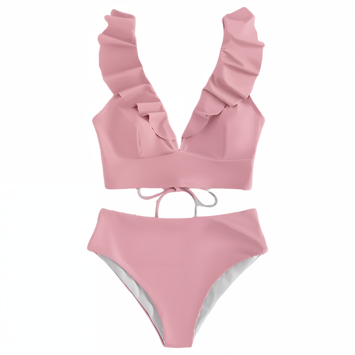 Drune | Bikini-Set mit Rüschen und hoher Taille
