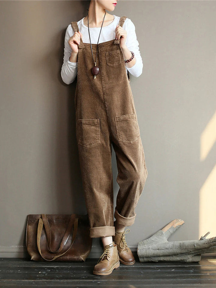 Drune | Samt Jumpsuit mit weiten Beinen | Stilvolles und bequemes Design
