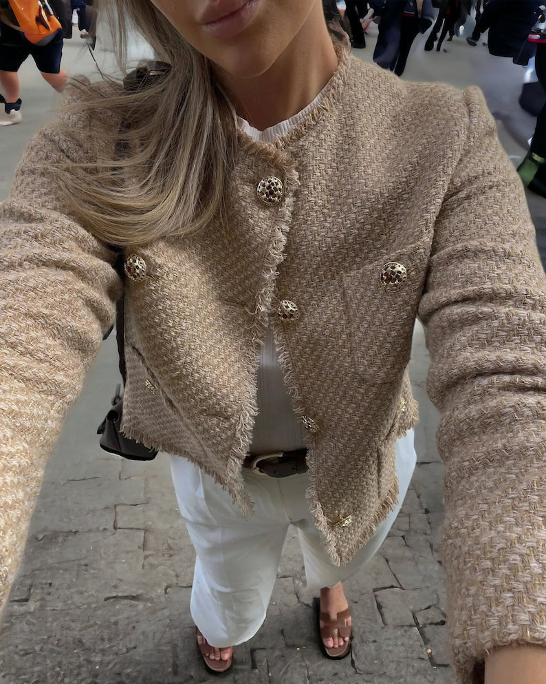Drune | Kurze Tweedjacke