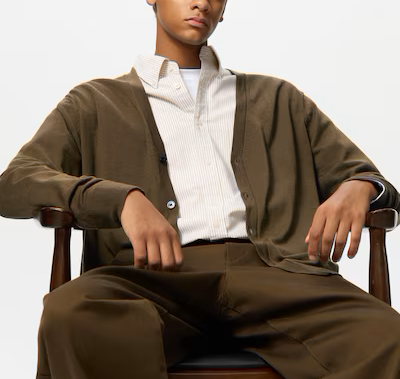 Drune | Merino Strickjacke V-ausschnitt