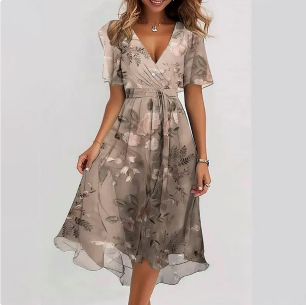 Drune | Elegantes Damen Kleid mit V-Ausschnitt