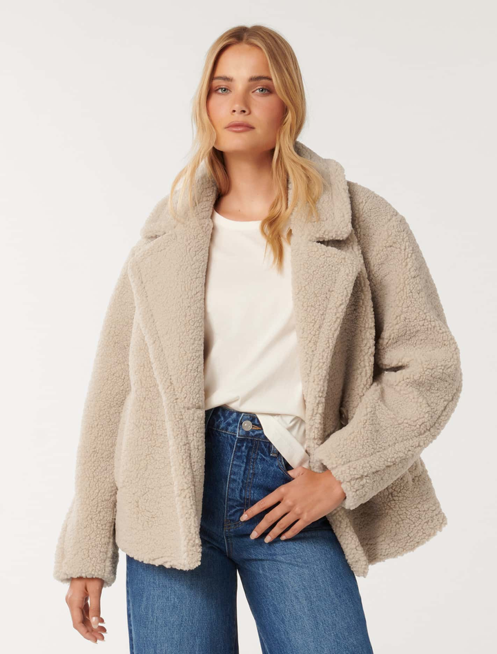 Drune | Langarm Teddyjacke