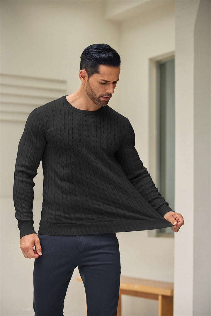 Drune | Eleganter Zopfstrickpullover für Männer