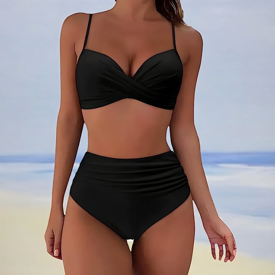 Drune | Bikini mit hoher Taille für Damen, Sommer Bademode
