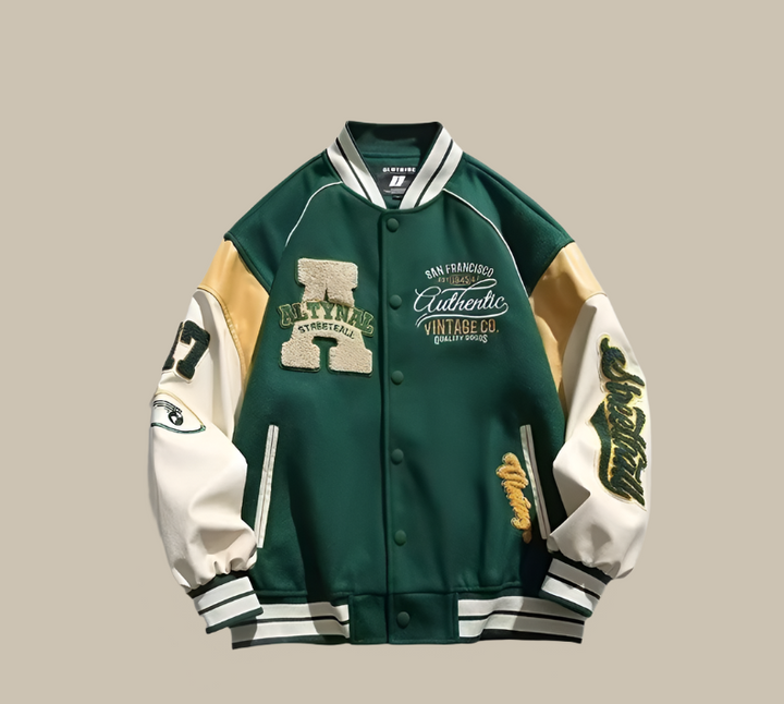Drune | Trendy Übergroße Weinlese Baseballjacke Für Herren